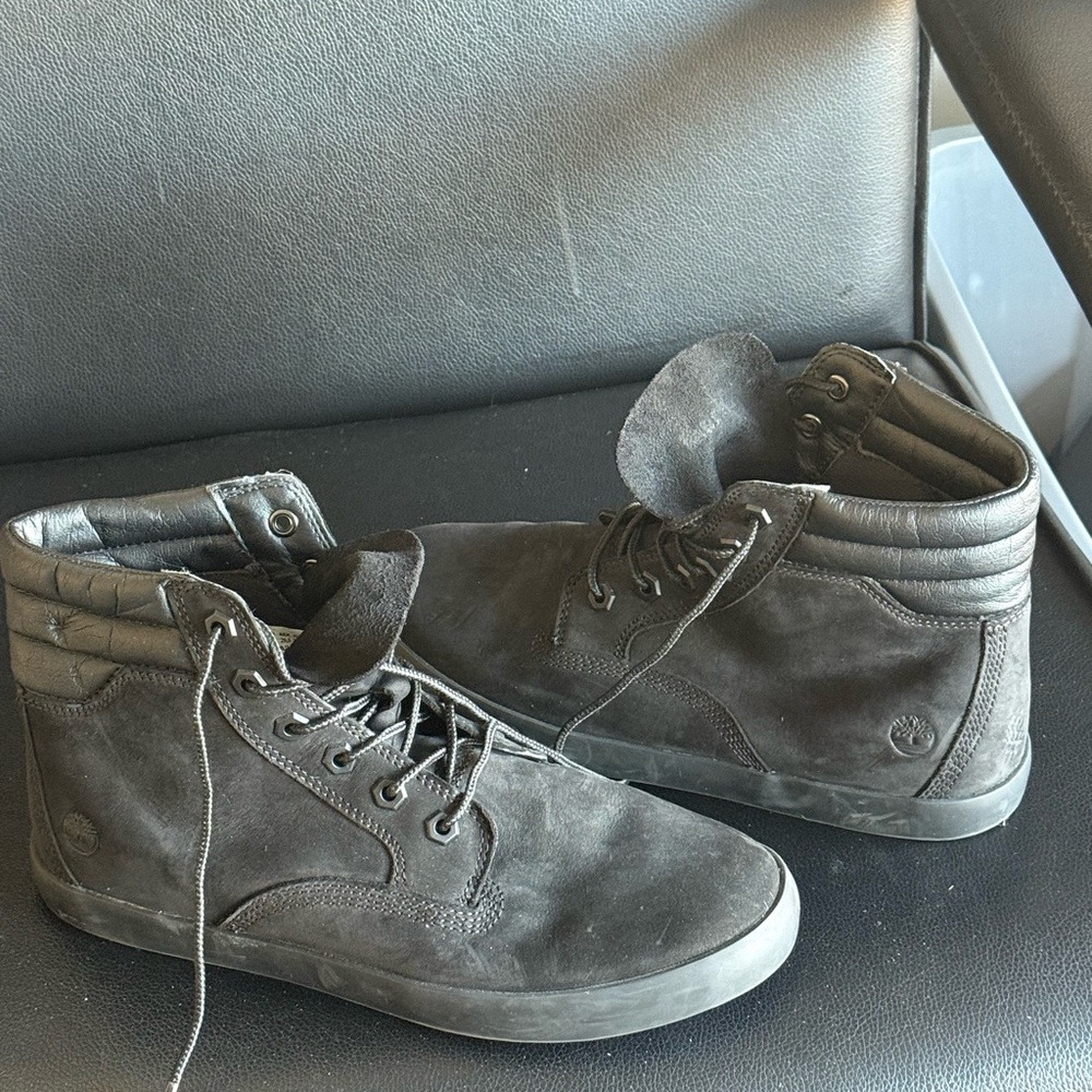 Timberland Men's Dark Gray High-Top Sneakers